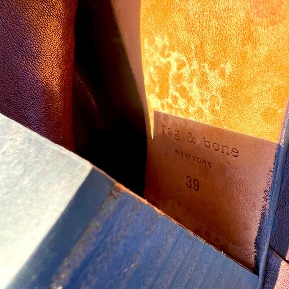 Rag & Bone Heel Ankle Boots Chocolate Size 39 - Picture 4 of 6